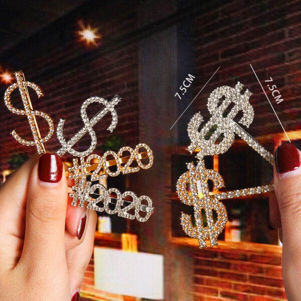 oly-d4d5ebde5adf05303c3f0443f16074e1 Wholesale Popular Hairpin One-Word Clip for Women Best-Selling Diamond Hair Accessories with Diamond English Letters Versatile Bangs Side Clip