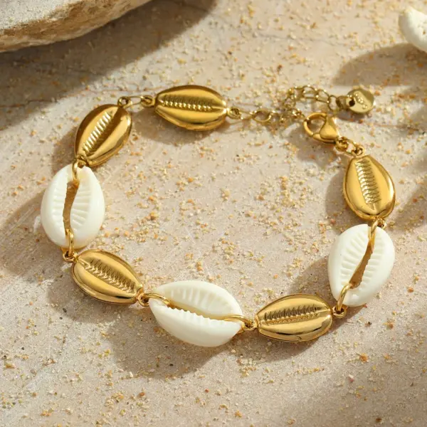 Wholesale Jewelry Beach Tropical Shell 304 Stainless Steel Bracelets Necklace