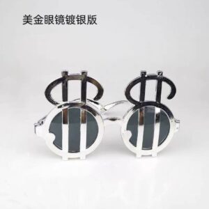 Silver birthday glasses / Free size