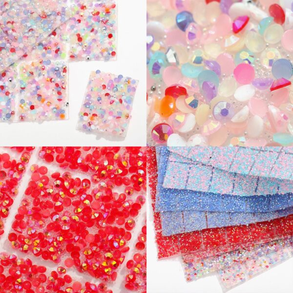 Wholesale Flat Bottom Round Drilling Melt Adhesive Sticker Double-Sided Square Drill Pieces Sticker Drill Clothing Drill Nail Table Pillow Cushion