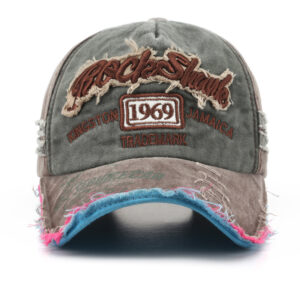 Wholesale 1969 Vintage Washed Old Letter Embroidered Hole Cap Trendy Men's Personalized Female Sunshade Baseball Cap