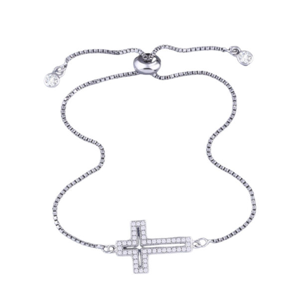 oly-d536e137f4953b86a8bb89abc83d1856 Wholesale Copper-set zircon cross bracelet with micro-pave zircon jewelry; waterproof and hypoallergenic.