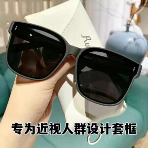 Lens set [free storage bag and lens cloth] / Bright black frame gray [polarized]]