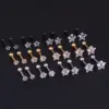 Wholesale 316L Stainless Steel Ear Cartilage Rings & Studs Geometric Waterproof Non Tarnish Surgical Steel