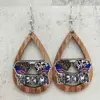 Wholesale Independence Day USA Rainbow Blue Glitter Earrings July 4th Festival Jewelry Women's Acrylic Geometric Animal Cartoon Earrings
