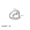 Wholesale Unisex Heart Shape Ring In 316 Stainless Steel With 18K Real Gold Plated PVD Coated Hypoallergenic Finish