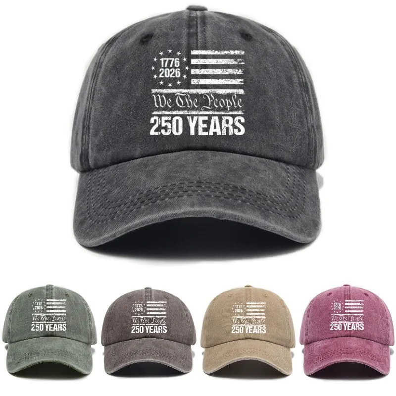 Wholesale United States Unisex Baseball Cap In Grey Cotton With Printing, Perfect For Independence Day Celebrations