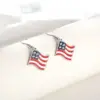 Wholesale Handmade Classic Style National Flag Ear Hook For Women In 316 Stainless Steel