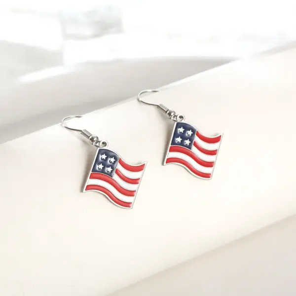 Wholesale Handmade Classic Style National Flag Ear Hook For Women In 316 Stainless Steel