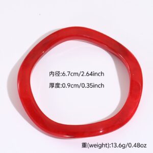 30# bracelet - crimson red - irregular - narrow band