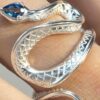 Wholesale Topaz Snake Ring Valentine's Day Gift Snake Silver Jewelry for Men and Women  Design Sense All-match Niche