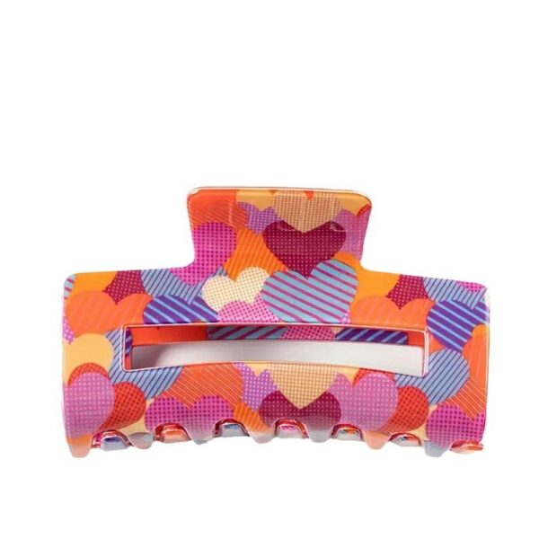 oly-d58f013af13ac803bf1bd387df7f5d73 Wholesale YHJ Hair Accessories pink Heart-shaped Printed Clip Women's Valentine's Day Sweet Paytail Hairpin Hair Shark Clip
