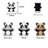 Wholesale Factory in stock 3D three-dimensional drop silicone panda beads food grade loose beads string pen beads jewelry beads
