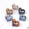 oly-d59419703219daf593cecbf854b5f2c4 Wholesale Leopard Point Transparent Color Love Valentine's Day Clip 5cm small size Women's High Cranial Top Hair Accessories