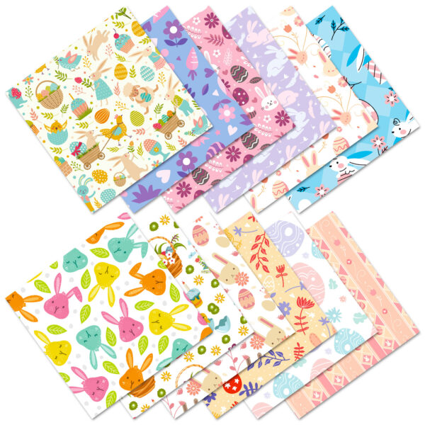 Wholesale 12 sheets/pack of Easter egg rabbit decoration hand account personalized DIY background material paper