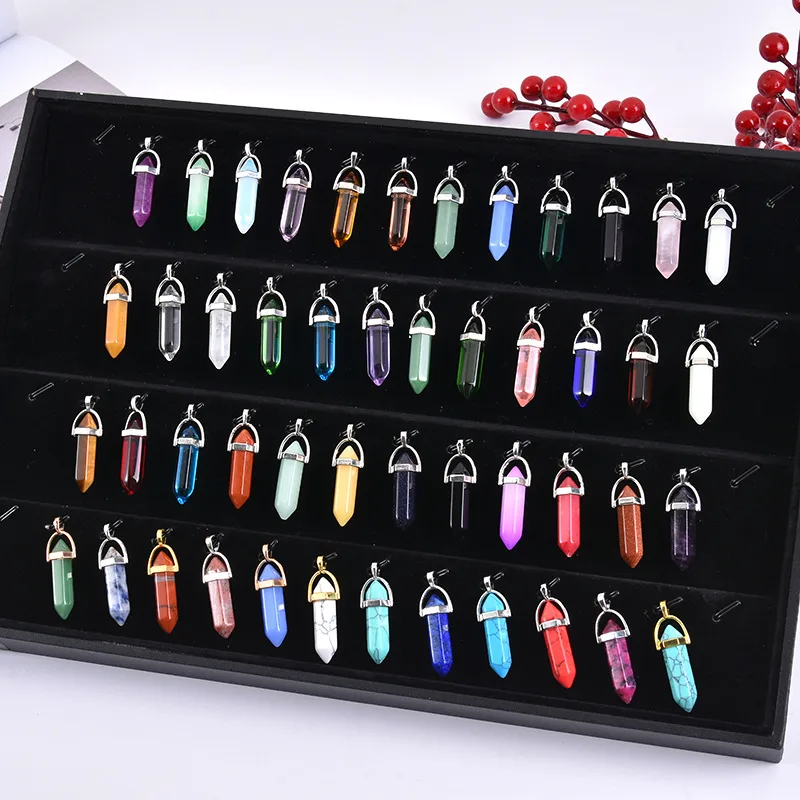 Wholesale Fashion Solid Color Natural Stone Pendant Necklace 1 Piece