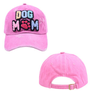 Pink-DOG MOM baseball cap / Adult style