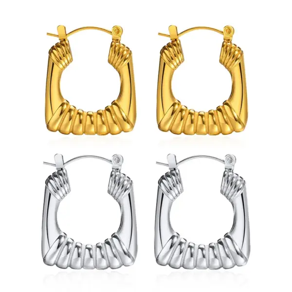Wholesale Fashion U Shape Plating 201 Stainless Steel Stainless Steel Earrings