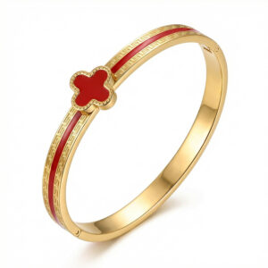 Four-flower red epoxy / True gold plating in full-body stainless steel furnace