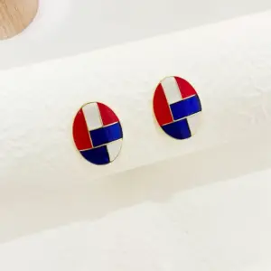 No. 1 Red, Blue, and White Checkered