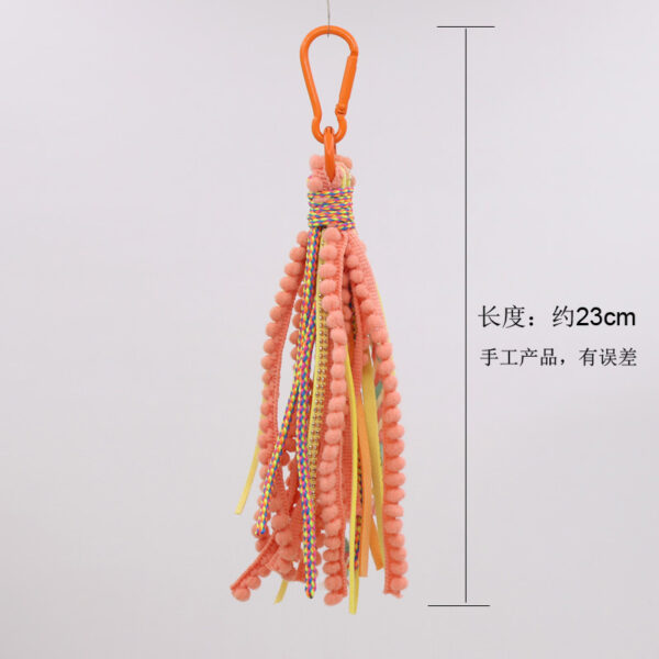Wholesale Bohemian Style Long Tassel Key Chain Mountaineering Buckle All-match Women's Bag Decorative Pendant Car Pendant