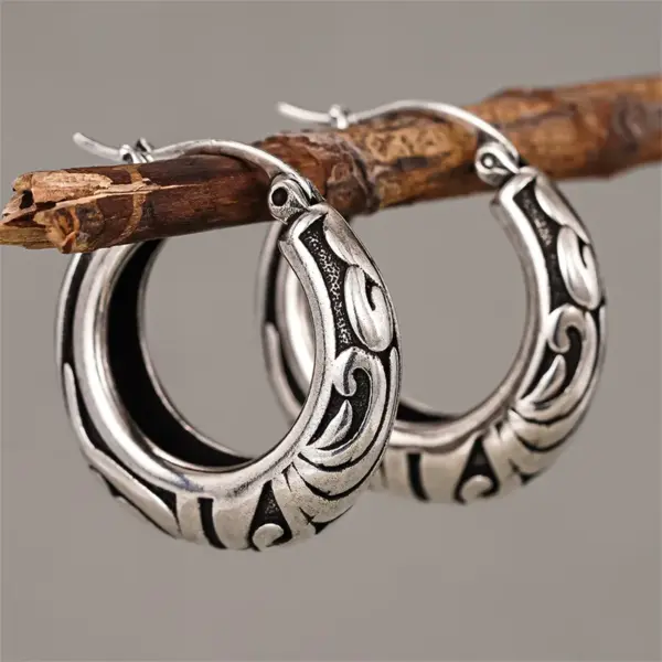 Wholesale Three-dimensional Geometric Earrings For Women In Copper With White K Water Plating And 0.03µm Thick Coating