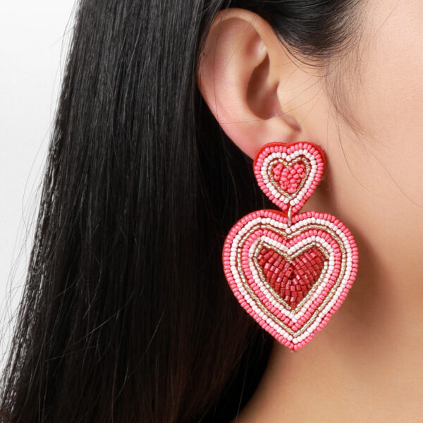 oly-d5f09f995a6e7ddfdc01b07f2f49c409 Wholesale style fresh sweet Valentine's Day handmade fabric lovely earrings personalized creative autumn and winter women's earrings