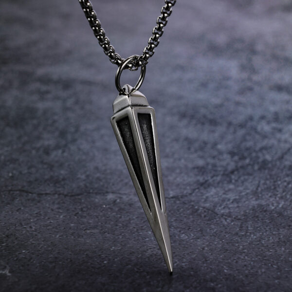 oly-d5f22121b2423a62c0674a84a02b228e Wholesale retro trend triangular cone shape stainless steel pendant