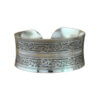 Wholesale YB10005C Bohemian Flower Teng Ancient Miao Silver Bracelet Women's Retro Wide Xizang Silver Bracelet Carved Bracelet