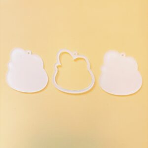 Transparent melody 7cm - homemade shaker (1 set is 3 pieces without glue)