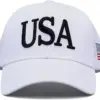 Wholesale American Flag Embroidery Baseball Cap For Adults With Short Brim, Made Of Cotton