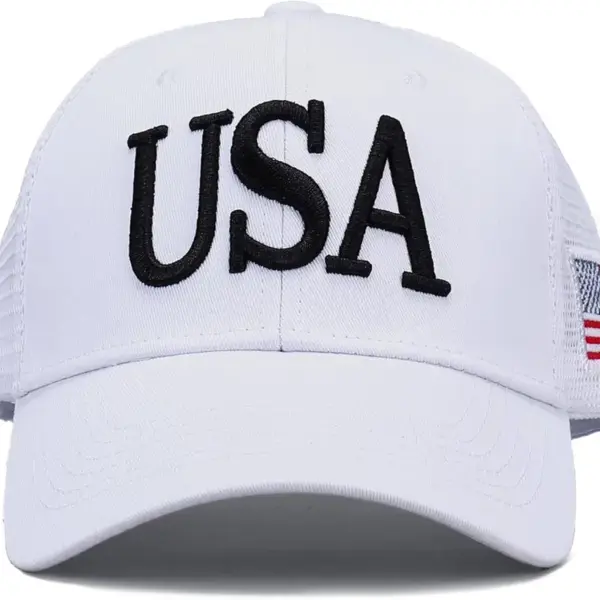 Wholesale American Flag Embroidery Baseball Cap For Adults With Short Brim, Made Of Cotton