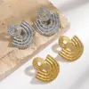 Wholesale 304 Stainless Steel Starfish PVD Coated Real Gold Plated Handmade Romantic Shiny Waterproof Non Tarnish Surgical Steel Frill Drop Earrings