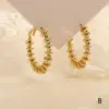 Wholesale Geometric Copper Earrings For Women With 0.03µm Electroplated 18K Real Gold Plating