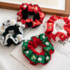 Wholesale Autumn and Winter Christmas Ribbon Fleece Colon All-match Hair Rope Hair Rope Hair Accessories Headwear