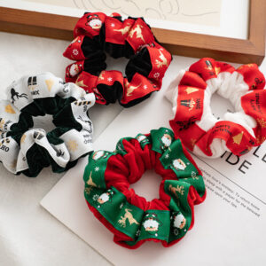 oly-d63e835c6027acf1a66b5922eb2270f6 Wholesale Autumn and Winter New European and American Christmas Ribbon Fleece Colon All-match Hair Rope Hair Rope Hair Accessories Headwear