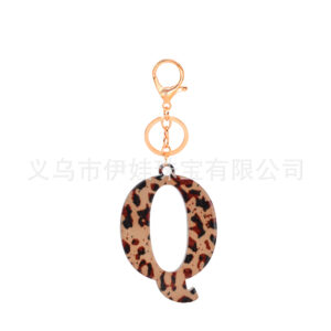 Q / Leopard print letters