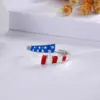 Wholesale Popular American Flag Ring Patriotic Independence Day Star Jewelry July 4Th Day Gift Manufacturer Wholesale