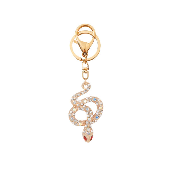 oly-d65a79140a6850164963612441d7d547 Wholesale Zodiac snake car keychain diamond exquisite bag pendant this life year snake series small gift