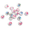 Wholesale easter bunny printed round bead letters resurrection egg cartoon beaded diy mobile phone chain keychain beads