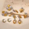 Wholesale Retro Heart Shape Stud Earrings For Women In Durable 304 Stainless Steel