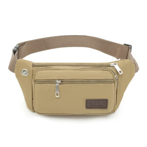 Canvas button bag khaki