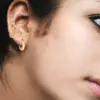 Wholesale Gold Plated Brass Earring Set Star Pattern Fashionable Ladies Jewelry Eight-pointed Star Luxury Style Stud Earrings