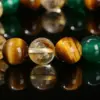 Wholesale JD Jewelry 7A Natural Yellow Tiger Eye Green Agate Yellow Crystal Geometric Pattern Mixed Beaded Bracelet Fashion Personality Bracelet