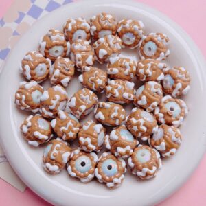 09-light coffee five-pointed star / (sold by piece) diameter is about 16mm, hole diameter is about 2mm