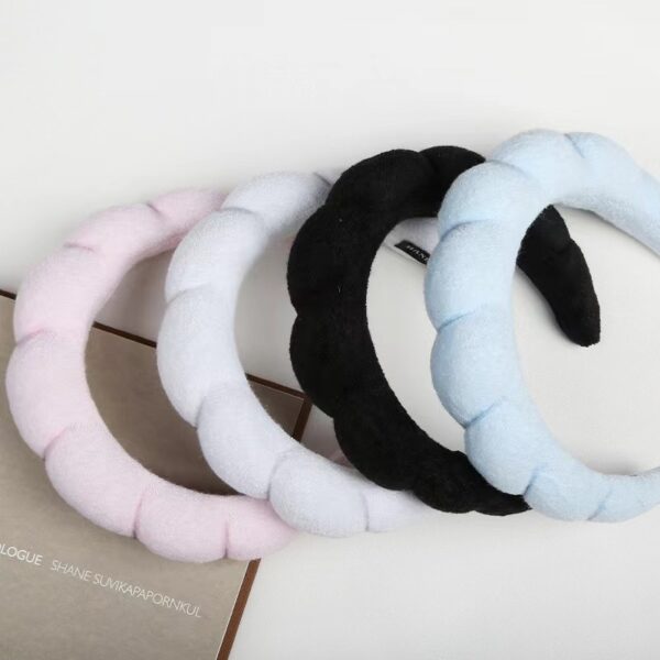 Wholesale Women's Sponge Hair Band Korean Golden Velvet Headwear High Headwear Cloud Hair Band