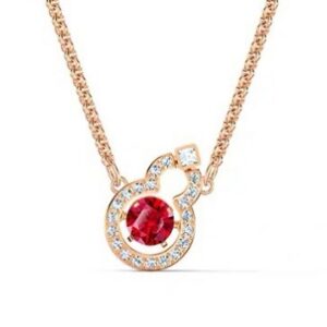 Red diamond gourd necklace