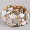 oly-d6bab50cb5f28b2f400f2701bfb73c68 Wholesale Vintage Style Simple Style Geometric UV Plating Golden Plated Beaded Beaded Chain Beaded Bracelets Wholesale