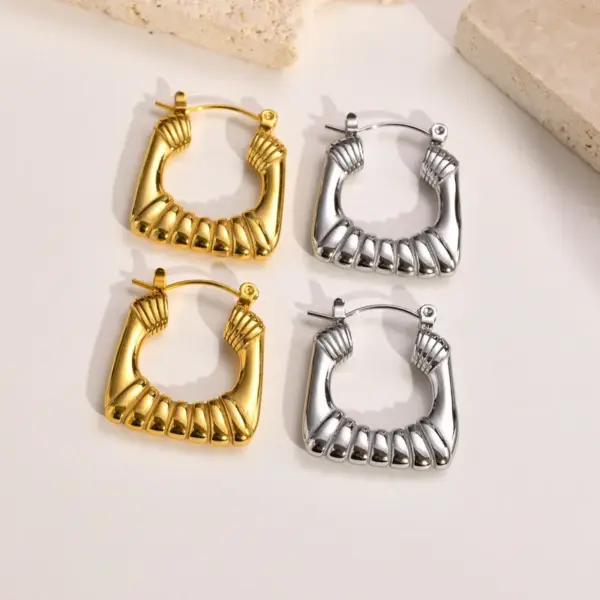 Wholesale Fashion U Shape Plating 201 Stainless Steel Stainless Steel Earrings