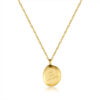 oly-d6d9937d641cd2f7a4b7634ea664c977 Wholesale XL350 simple all-match brushed fog Golden English text irregular small gold block necklace clavicle chain titanium steel plated 18K